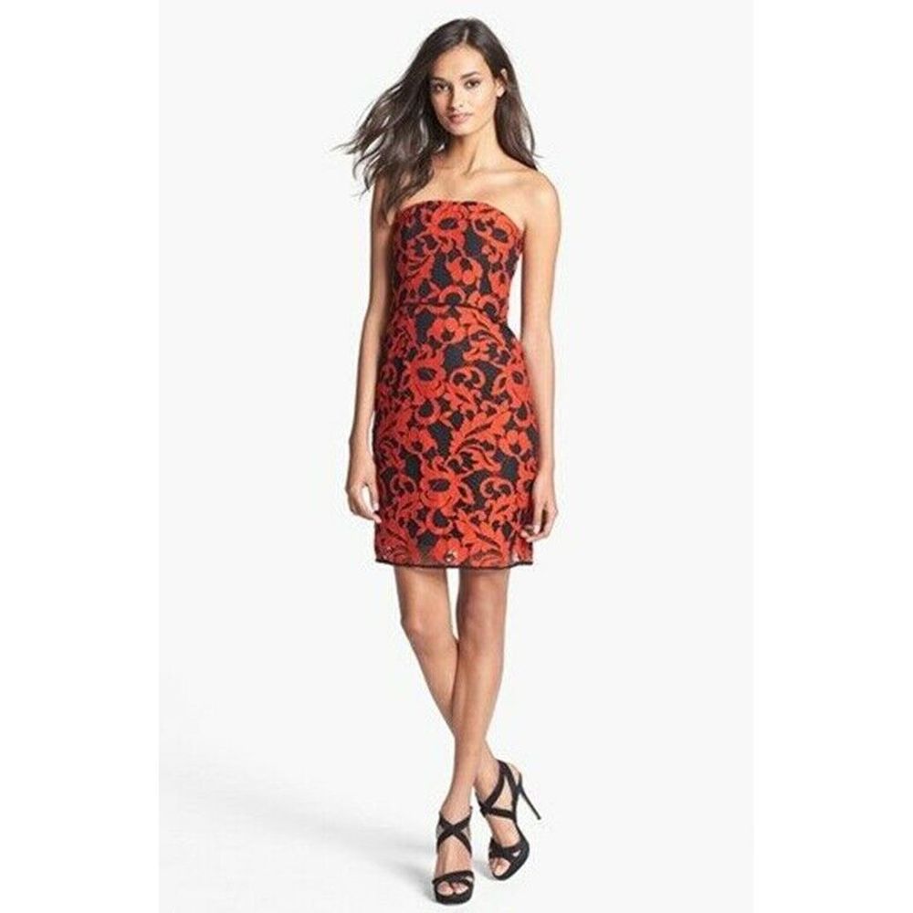 DVF Diane Von Furstenberg Walker Lace Dress Red 2